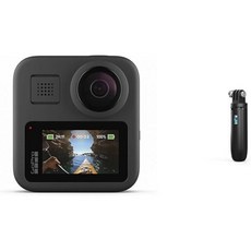 GoPro Max - 깨지지 안정성이 있는 360도 디지털 카메라 미니 익스텐션 폴 트리포드 블랙공식 액세서리