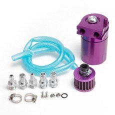 범용 알루미늄 오일 캐치 탱크 캔 저장 및 호흡기 필터 9mm 13mm 15mm 피팅, 04 보라색, 04 보라색, 1개