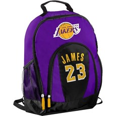 FOCO - 로스앤젤레스 레이커스 프라임타임 백팩 - 르브론 제임스 23위(Lebron James (Purple))