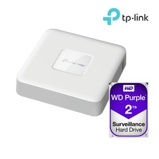 티피링크 VIGI NVR1104H-4P＋2TB HDD 4채널 POE NVR 녹화기 세트, 1개 - 4채널nvr