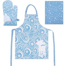바이오월드 루돌프 홀리데이 주방 섬유 앞치마 3종 세트