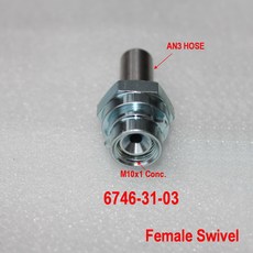 M10x1 여성 CONC. AN3 편조 용 회전 피팅 AUDI TT 3 pc, 유압 브레이크 호스, 6746-31-03