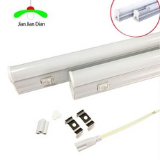 백열 스위치 LED 2835 튜브 라이트 램프 바 T5 흰색 600mm 10W 300mm 6W 110-240V, [01] 웜 화이트, [01] 300mm without Switch, [01] 아니다, 1개