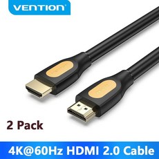 Vention 2 팩 HDMI 케이블 Mi 상자 Xiaomi PS4 4K 60Hz 0 분배기 카보 Swicth 애플 TV 비디오, 34.Braided Round - 10m