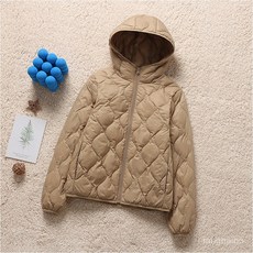 YAPOCL 여성용 경량 후드 캐주얼 화이트 오리 다운 따뜻한 다운 재킷
