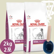 [로얄캐닌] 독 레날 셀렉트 4kg (2kg*2) 스쿱포함, 2kg, 2개 - 로얄캐닌레날독