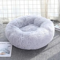 소재 긴 봉제 바구니 고양이 침대용 강아지 침대 하우스, B.M60cm, 1개