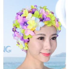 유아꽃수영모자