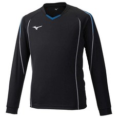 [Mizuno] 배구 볼웨어 게임 셔츠 (긴팔) 긴팔 V2MA9097 블랙 x 블루 일본 L (일본 사이즈 L 상당)