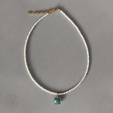 유색진주목걸이