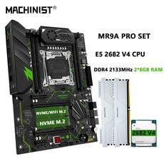 MACHINIST X99 마더보드 키트 LGA 20113 세트 제온 E5 2682 V4 CPU 프로세서 DDR4 2x8GB RAM 메모리 4 채널 NVME M.2 MR9A PRO, [01] 마더보드 CPU RAM