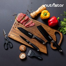 5종칼세트 블랙에디션(스테인레스 재질 논스틱 코팅 음식물이 붙지 않아 세척과 보관이 용이)