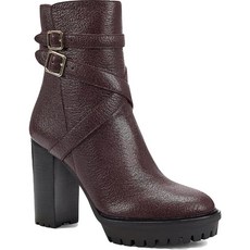Vince Camuto 여성용 Elisen 가죽 미드 카프 부츠 퍼플 11 M (B M) 브라운.