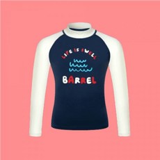 [100%정품] 배럴 키즈 바이브 라글란배색 래쉬가드 미드나잇블루 B3SKWRG002MBL BARREL