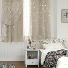 디망쉬암막레이스커튼창문세트