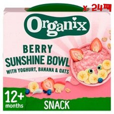 Organix 오가닉스 베리 선샤인 보울 위드 요거트 바나나 오트밀 120g 24팩, 24개