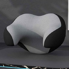 킹카브로 메모리폼 헤드쿠션 목쿠션, 헤드쿠션 블랙 + 그레이, 1개