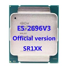 E5-2699V3 SR1XD 버전 인텔 제온 CPU 프로세서 2.30Ghz 18 코어 36 스레드 45M TPD 145W LGA2011-3 X99 마더 보드, [01] CPU, 01 CPU