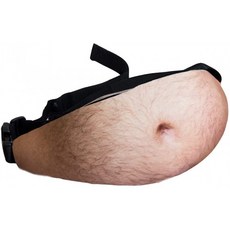아빠 가방 배꼽 패니 팩 가짜 맥주 배꼽 허리 가방 재미 범퍼 가방 남성 & 여성 화이트 코끼리 선물 (배리 패니 팩)