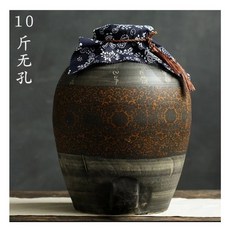 막걸리 술단지 담금주 도자기 보관함 술 항아리 유지, 2. 복고 10근 구멍없음