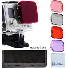 4pc Filter Kit For GoPro Hero 3 Large Dive case. Filters come/258006, 상세내용참조