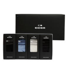 아이더 POP 하이킹 단목 양말 4SET (Black)DUA23S81~ 등산 하이킹 양말 선물세트, 블랙