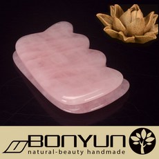 본연 괄사도구 로즈쿼츠 괄사 경락 마사지 페이스롤러, 1개, 01.로즈쿼츠 사각괄사