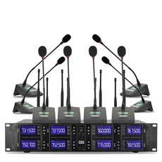 무선마이크 VT-08 8개연결 가정용 무대 허니비 마이크 회의 거위목 헤드폰, T02-VT-08회의 마이크, C01-공식모델