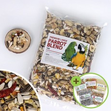 버솔 중대형 앵무새사료 1kg 혼합 견과 과일 새모이, 1개