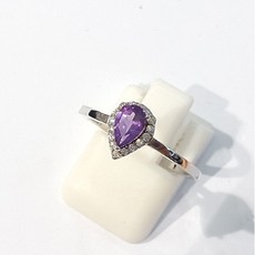 자수정원석반지