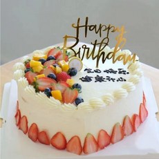 시뮬레이션 하트 모양 케이크 모델 플라스틱 폼 과일 생일 장식 디저트 샵 창 디스플레이 샘플, 8 inches, D, 1개
