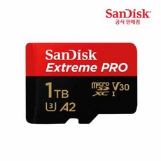 샌디스크 MicroSDXC Class10 Extreme Pro SQXCZ 4K 마이크로SD카드, 1TB
