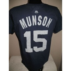 MLB 뉴욕 양키스 야구 Thurman Munson #15 저지 티셔츠 남성용 Cooper