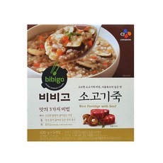 CJ 비비고 한우소고기죽 420g, 5개 - 한우소고기죽