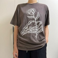 Gallery dept 스컬비치 로즈 프린팅 빈티지 워싱티 셔츠 갤러리디파트먼트