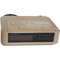 소니 드림머신 Icfc240 디지털 알람 시계 라디오 빈티지 1980년대 오전fm 베이지