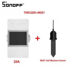 스마트 스위치 IOT 전등 SONOFF TH Elite 와이파이 LCD 디스플레이 온도 및 습도 모니터링 홈 자동화 모듈 16A 20A 440036, [12] TH320D MS01, 1개