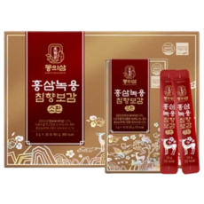 동의삼 홍삼 녹용 침향 환 스틱 3g 30포 1개월 고함량 프리미엄 건강식품 체력 관리 활력 기력 원기 충전 부모님 어르신 수험생 명절 추석 설날 감사 인사 선물 세트, 90g