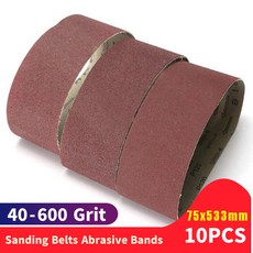 Kx167연마 벨트 533x75mm 연삭기 금속 연마 샌딩 10 개, [01] 40, 1개