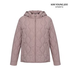 김영주 스포츠 24FW 여성 웨이브 퀼팅 웰론 겨울 패딩 점퍼 여자 아우터