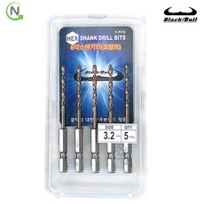 블랙불 스텐용 코발트 스텐 기리 G-ST 3.2 mm 5p세트 드릴날 드릴 비트 홀카타 홀커터 홀컷터 철기리, 1세트