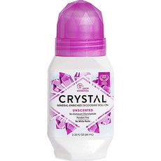 CRYSTAL Deodorant 크리스탈 데오드란트 24시간지속 끈적임없는 미네랄 롤온형 데오드란트 무향 64g 6팩 Crystal Mineral Body Deodorant Rol, 66ml, 6개