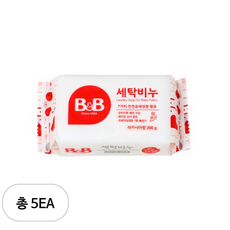 비앤비 유아의류용 세탁비누 아카시아향, 5개, 200g