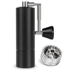 TIMEMORE 커피밀 수동 타임모아 C3 Max Pro 접이식 핸들 용량 30g 스텐 절구 거칠기 조정 가능 블랙, 1개