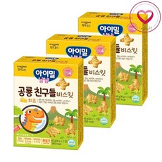 일동후디스 아이밀냠냠 공룡 친구들 비스킷 60g, 3개, 치즈맛
