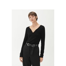 ARKET 여성의류 알파카 털 혼방 다크 V 블랙 겨울 가을
