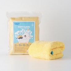 하이리틀 소프트 클라우드 타올, 1개, 옐로우