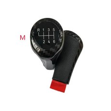 5 단 6 기어 수동 MT 기어 노브 BMW F10 F20 F30 F31 E30 E36 E46 용 가죽 부츠 포함 자동차 스타일링, 18 carbon fiber 6s M, 1개