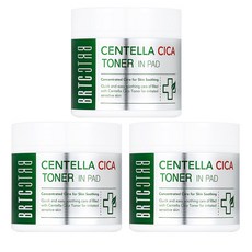 BRTC 센텔라 시카 토너 인 패드 80EA 토너패드, 3개, 165ml