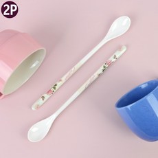캠핑 티스푼 롱스푼 수저 커피 스푼 길이가 긴 숟가락 2개입, 상세페이지 참조